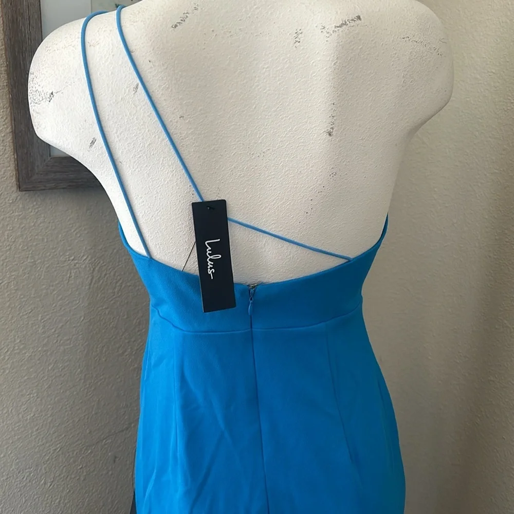 Lulus NWT Midi One Shoulder Dress Size M - Picture 4 of 5